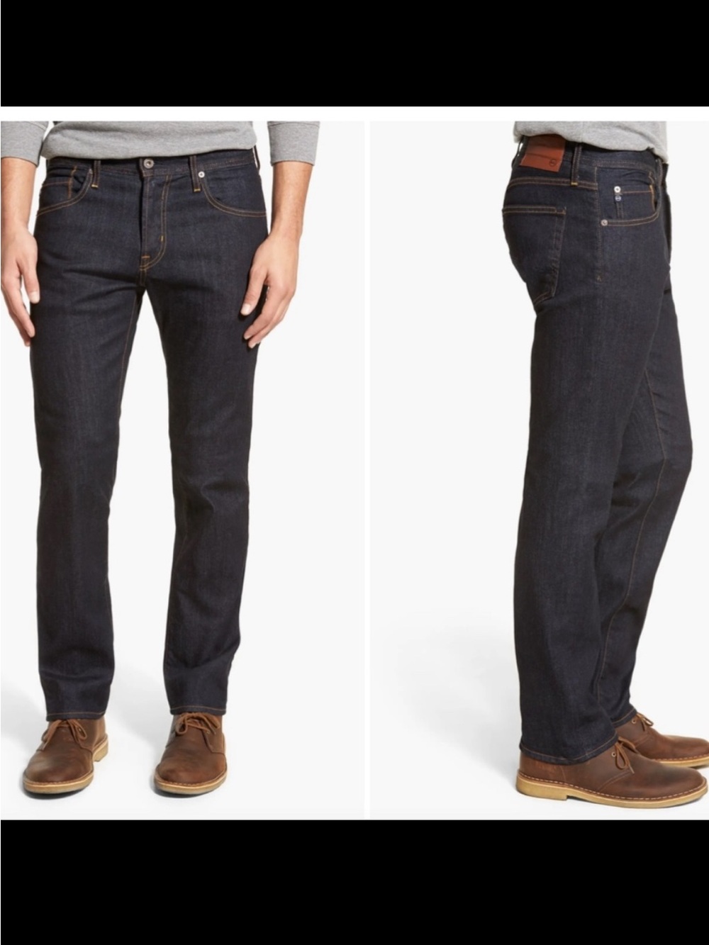 AG Adriano Goldschmied Men's The Matchbox Slim Straight Indigo Jeans Size 32X34
